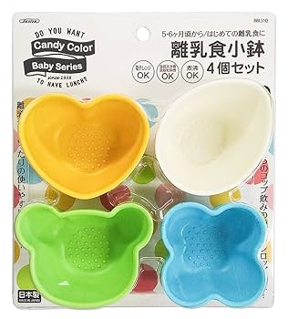 Amazon.co.jp: SKATER 離乳食 小鉢 4個セット キャンディ カラー